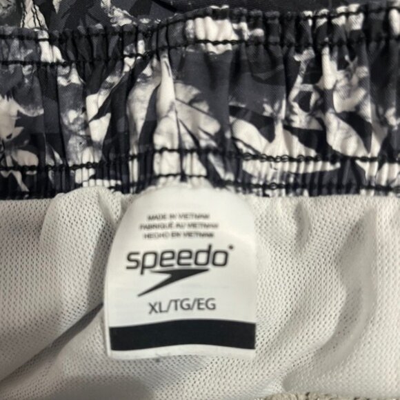 Speedo Swim Trunks Floral Print Drawstring Closure XL - Picture 5 of 5